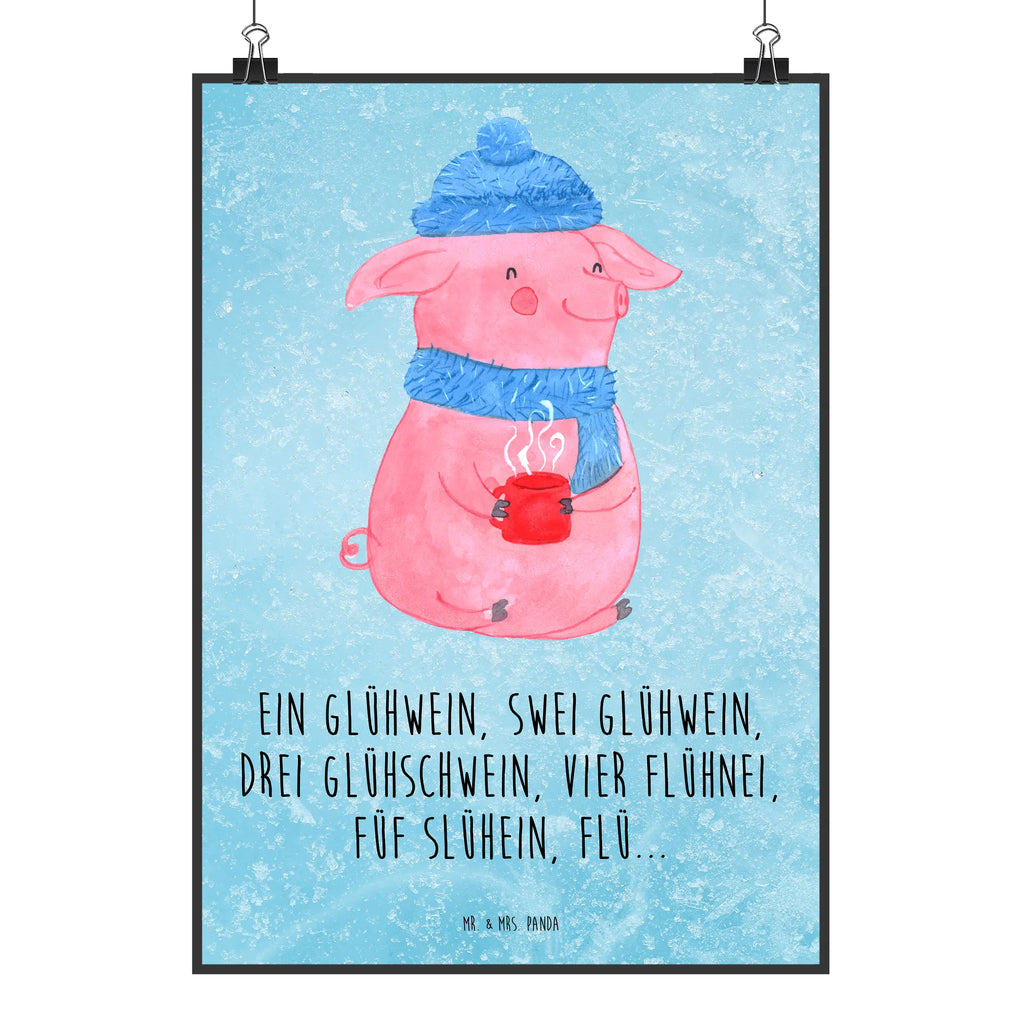 Poster Lallelndes Glühschwein Poster, Wandposter, Bild, Wanddeko, Küchenposter, Kinderposter, Wanddeko Bild, Raumdekoration, Wanddekoration, Handgemaltes Poster, Mr. & Mrs. Panda Poster, Designposter, Kunstdruck, Posterdruck, Winter, Weihnachten, Weihnachtsdeko, Nikolaus, Advent, Heiligabend, Wintermotiv, Glühwein, Betrunken, Weihnachtsmarkt, Spruch