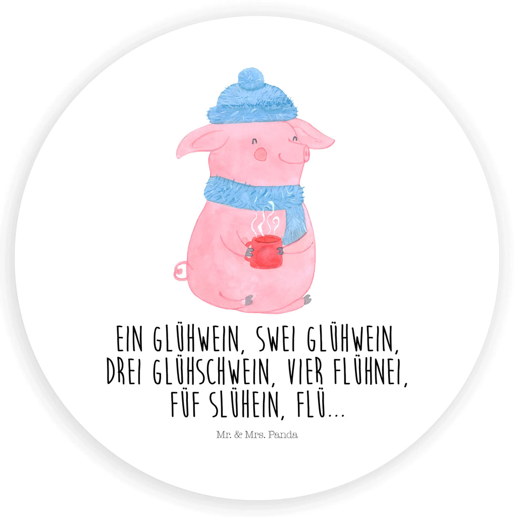 Rund Aufkleber Lallelndes Glühschwein Sticker, Aufkleber, Etikett, Winter, Weihnachten, Weihnachtsdeko, Nikolaus, Advent, Heiligabend, Wintermotiv, Glühwein, Betrunken, Weihnachtsmarkt, Spruch