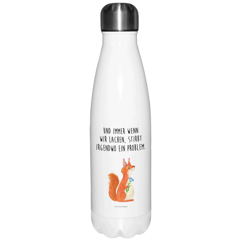 Thermosflasche Eichhörnchen Blume Isolierflasche, Thermoflasche, Trinkflasche, Thermos, Edelstahl, Tiermotive, Gute Laune, lustige Sprüche, Tiere, Eichhörnchen, Eichhorn, Spruch positiv, Lachen, Spaß, Motivation Sprüche, Motivation Bilder, glücklich Spruch, Spruch Deko