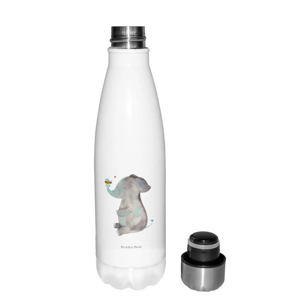 Thermosflasche Elefant & Biene Isolierflasche, Thermoflasche, Trinkflasche, Thermos, Edelstahl, Tiermotive, Gute Laune, lustige Sprüche, Tiere, Elefant, Biene, Liebe, Liebesbeweis, Jahrestag, Liebesgeschenk, Heiratsantrag, Hochzeitsgeschenk, Liebesspruch