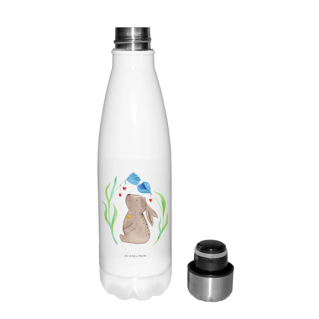 Thermosflasche Hase Blume Isolierflasche, Thermoflasche, Trinkflasche, Thermos, Edelstahl, Ostern, Osterhase, Ostergeschenke, Osternest, Osterdeko, Geschenke zu Ostern, Ostern Geschenk, Ostergeschenke Kinder, Ostern Kinder, Hase, Kaninchen, Kind, Taufe, Taufgeschenk, Geburt, Schwangerschaft, erstes Kind, Kindergeburtstag, Geburtstag, Hoffnung, Träume