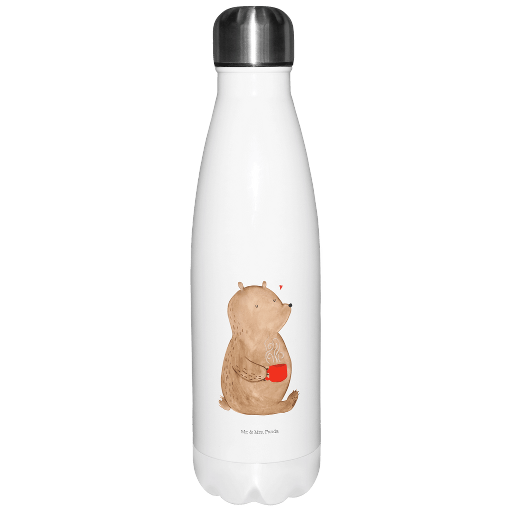 Thermosflasche Bär Kaffee Isolierflasche, Thermoflasche, Trinkflasche, Thermos, Edelstahl, Bär, Teddy, Teddybär, Kaffee, Coffee, Bären, guten Morgen, Morgenroutine, Welt erobern, Welt retten, Motivation