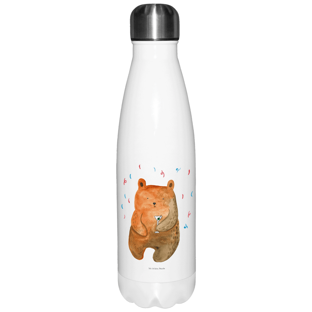 Thermosflasche Bär Party Isolierflasche, Thermoflasche, Trinkflasche, Thermos, Edelstahl, Bär, Teddy, Teddybär, Geburtstag, Geburtstagsgeschenk, Geschenk, Party, Feiern, Abfeiern, Mitbringsel, Gute Laune, Lustig