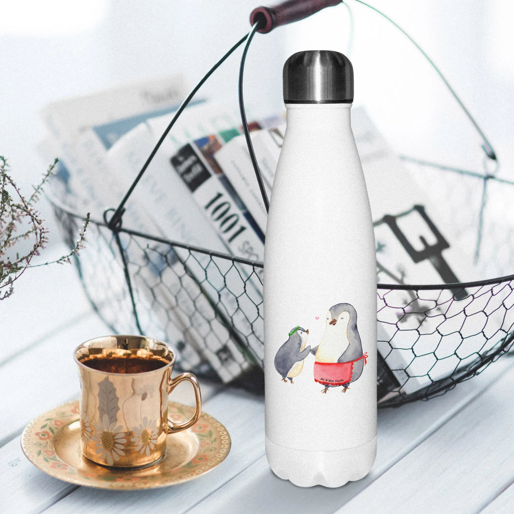 Thermosflasche Pinguin mit Kind Isolierflasche, Thermoflasche, Trinkflasche, Thermos, Edelstahl, Familie, Vatertag, Muttertag, Bruder, Schwester, Mama, Papa, Oma, Opa, Geschenk, Mami, Mutti, Mutter, Geburststag