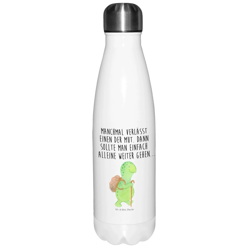 Thermosflasche Schildkröte Wanderer Isolierflasche, Thermoflasche, Trinkflasche, Thermos, Edelstahl, Schildkröte, Schildkröten, Motivation, Motivationsspruch, Motivationssprüche, Neuanfang