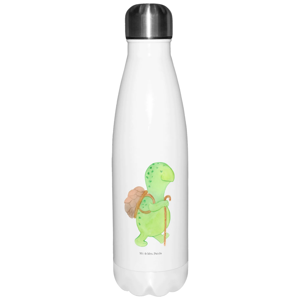 Thermosflasche Schildkröte Wanderer Isolierflasche, Thermoflasche, Trinkflasche, Thermos, Edelstahl, Schildkröte, Schildkröten, Motivation, Motivationsspruch, Motivationssprüche, Neuanfang