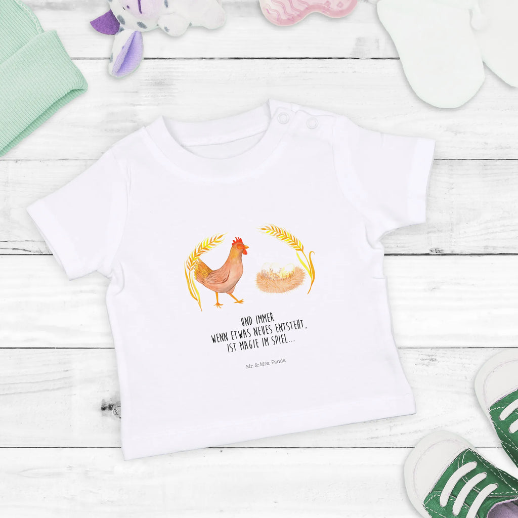 Organic Baby Shirt Huhn Stolz Baby T-Shirt, Jungen Baby T-Shirt, Mädchen Baby T-Shirt, Shirt, Bauernhof, Hoftiere, Landwirt, Landwirtin, Hahn, Henne, Hühner, Eier, Hof, Landleben, Motivation, Geburt, Magie, Spruch, Schwangerschaft