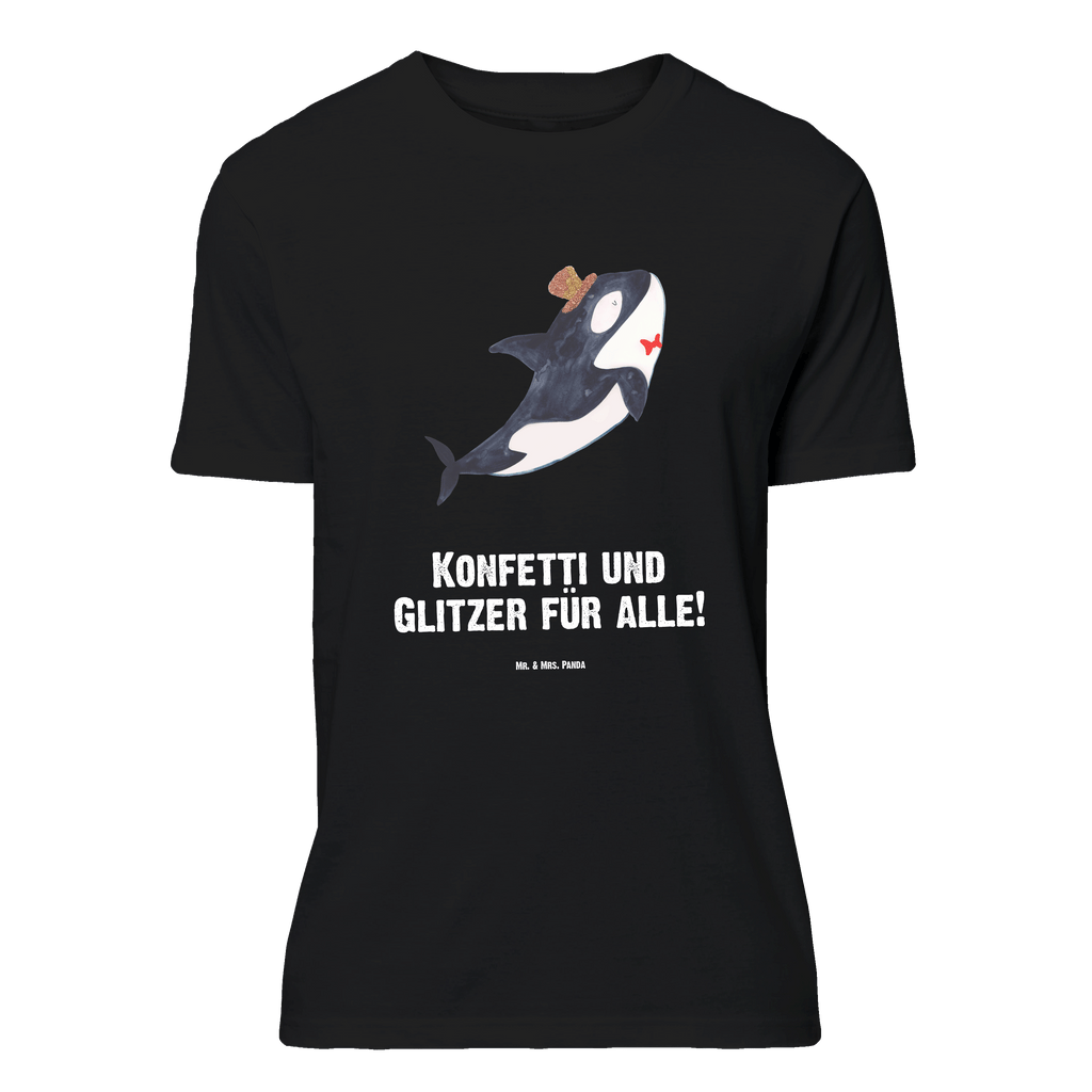 T-Shirt Standard Orca Zylinder T-Shirt, Shirt, Tshirt, Lustiges T-Shirt, T-Shirt mit Spruch, Party, Junggesellenabschied, Jubiläum, Geburstag, Herrn, Damen, Männer, Frauen, Schlafshirt, Nachthemd, Sprüche, Meerestiere, Meer, Urlaub, Narwal, Glitter, Konfetti, Glitzer, Geburtstag, Feier, Fete, Fest, Glückwunsch, Orca