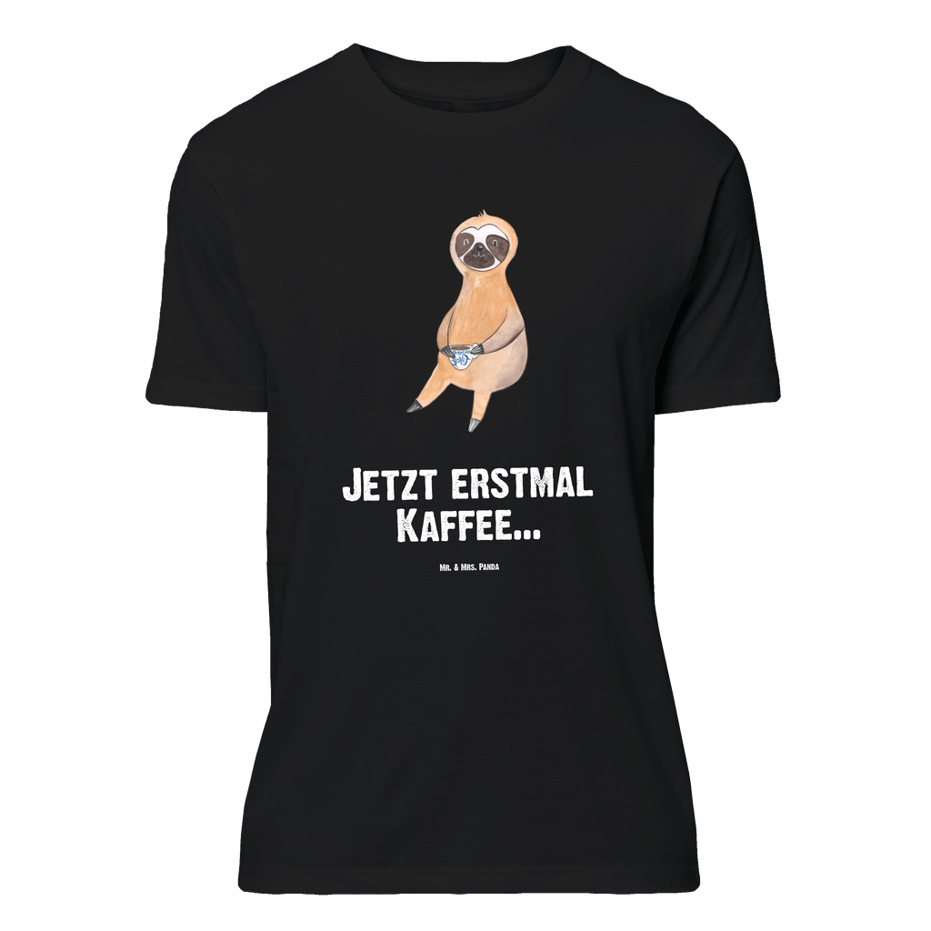 T-Shirt Standard Faultier Kaffee T-Shirt, Shirt, Tshirt, Lustiges T-Shirt, T-Shirt mit Spruch, Party, Junggesellenabschied, Jubiläum, Geburstag, Herrn, Damen, Männer, Frauen, Schlafshirt, Nachthemd, Sprüche, Faultier, Faultier Geschenk, Faultier Deko, Faultiere, faul, Lieblingstier, Kaffee, erster Kaffee, Morgenmuffel, Frühaufsteher, Kaffeetasse, Genießer, Coffee, Kaffeegetränk