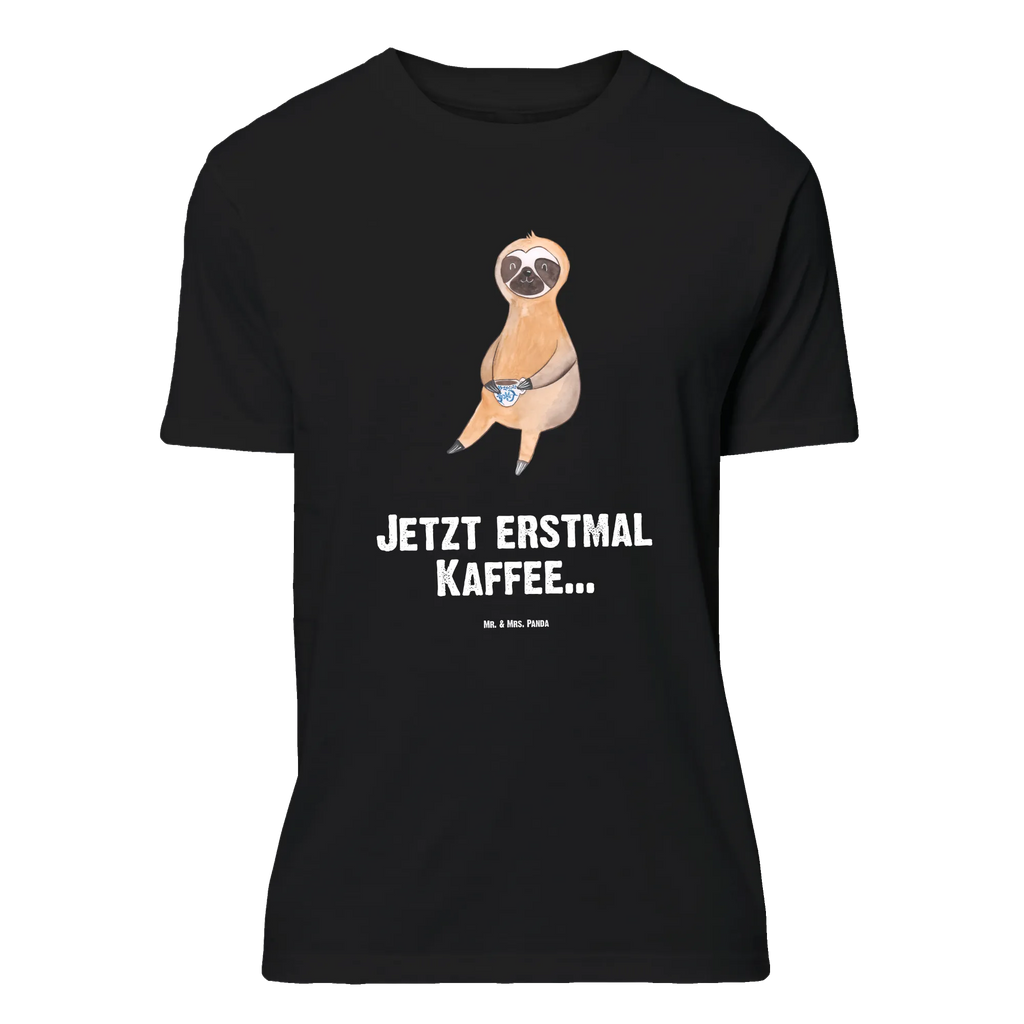 T-Shirt Standard Faultier Kaffee T-Shirt, Shirt, Tshirt, Lustiges T-Shirt, T-Shirt mit Spruch, Party, Junggesellenabschied, Jubiläum, Geburstag, Herrn, Damen, Männer, Frauen, Schlafshirt, Nachthemd, Sprüche, Faultier, Faultier Geschenk, Faultier Deko, Faultiere, faul, Lieblingstier, Kaffee, erster Kaffee, Morgenmuffel, Frühaufsteher, Kaffeetasse, Genießer, Coffee, Kaffeegetränk