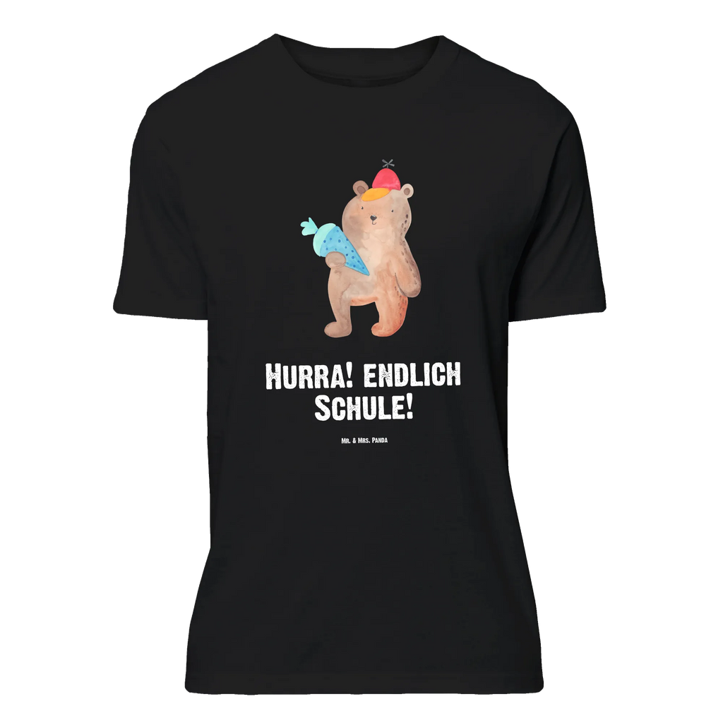 T-Shirt Standard Bär mit Schultüte T-Shirt, Shirt, Tshirt, Lustiges T-Shirt, T-Shirt mit Spruch, Party, Junggesellenabschied, Jubiläum, Geburstag, Herrn, Damen, Männer, Frauen, Schlafshirt, Nachthemd, Sprüche, Bär, Teddy, Teddybär, Bär Motiv, Schultüte, Erster Schultag Geschenk, Einschulung Geschenk, Schule Geschenk, Grundschule, Schulanfang, Schulbeginn