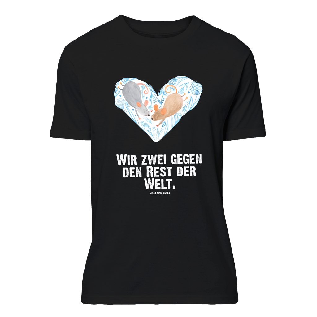 T-Shirt Standard Mäuse Herz T-Shirt, Shirt, Tshirt, Lustiges T-Shirt, T-Shirt mit Spruch, Party, Junggesellenabschied, Jubiläum, Geburstag, Herrn, Damen, Männer, Frauen, Schlafshirt, Nachthemd, Sprüche, Liebe, Partner, Freund, Freundin, Ehemann, Ehefrau, Heiraten, Verlobung, Heiratsantrag, Liebesgeschenk, Jahrestag, Hocheitstag, Maus, Mäuse, Liebesbotschaft, Liebesbeweis, Hochzeit, Lieblingsmensch, Gemeinsamkeit, Love, Geschenk für zwei