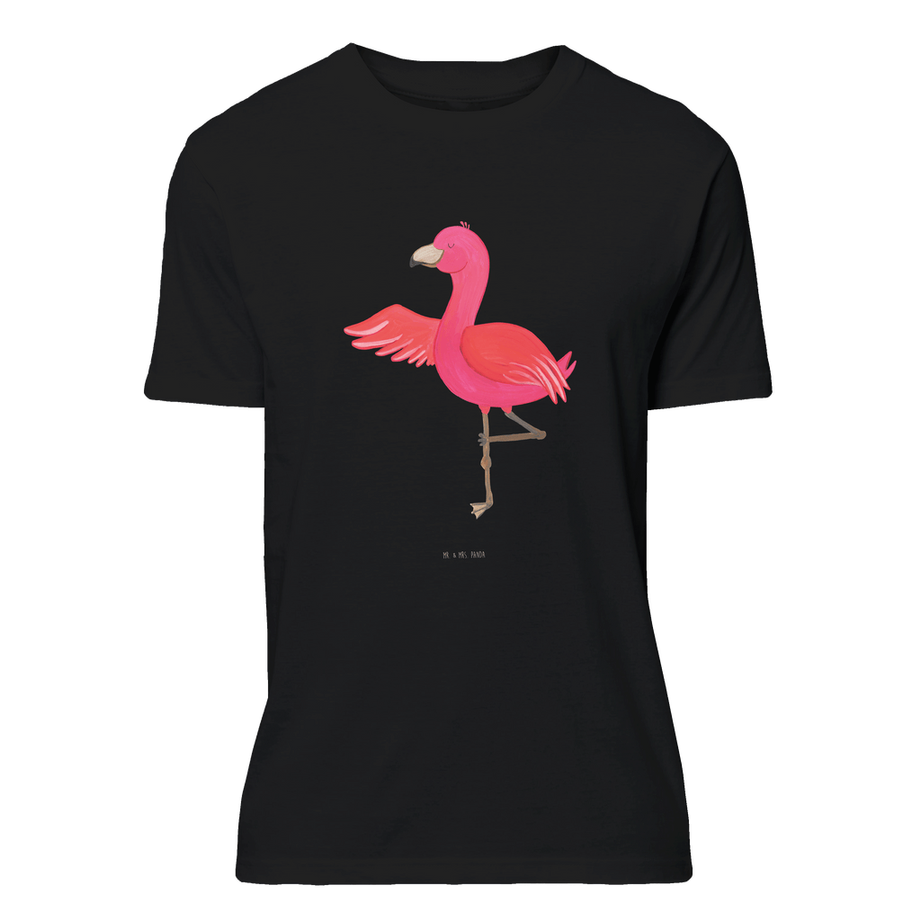 T-Shirt Standard Flamingo Yoga T-Shirt, Shirt, Tshirt, Lustiges T-Shirt, T-Shirt mit Spruch, Party, Junggesellenabschied, Jubiläum, Geburstag, Herrn, Damen, Männer, Frauen, Schlafshirt, Nachthemd, Sprüche, Flamingo, Vogel, Yoga, Namaste, Achtsamkeit, Yoga-Übung, Entspannung, Ärger, Aufregen, Tiefenentspannung