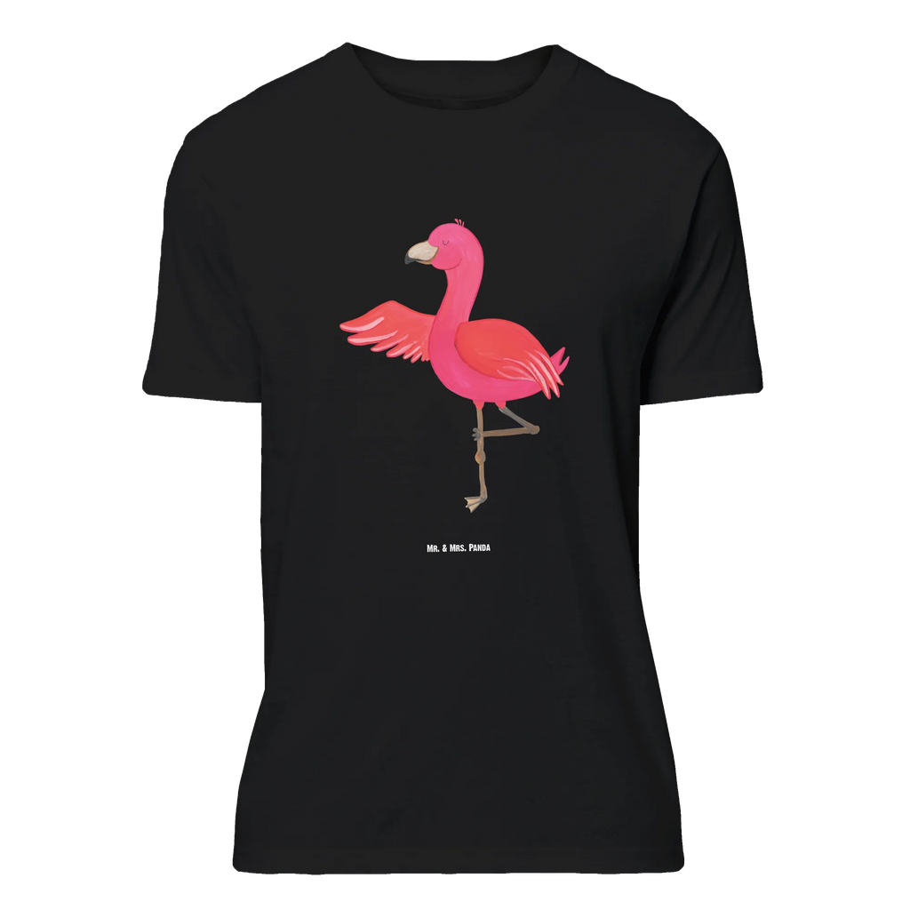 T-Shirt Standard Flamingo Yoga T-Shirt, Shirt, Tshirt, Lustiges T-Shirt, T-Shirt mit Spruch, Party, Junggesellenabschied, Jubiläum, Geburstag, Herrn, Damen, Männer, Frauen, Schlafshirt, Nachthemd, Sprüche, Flamingo, Vogel, Yoga, Namaste, Achtsamkeit, Yoga-Übung, Entspannung, Ärger, Aufregen, Tiefenentspannung