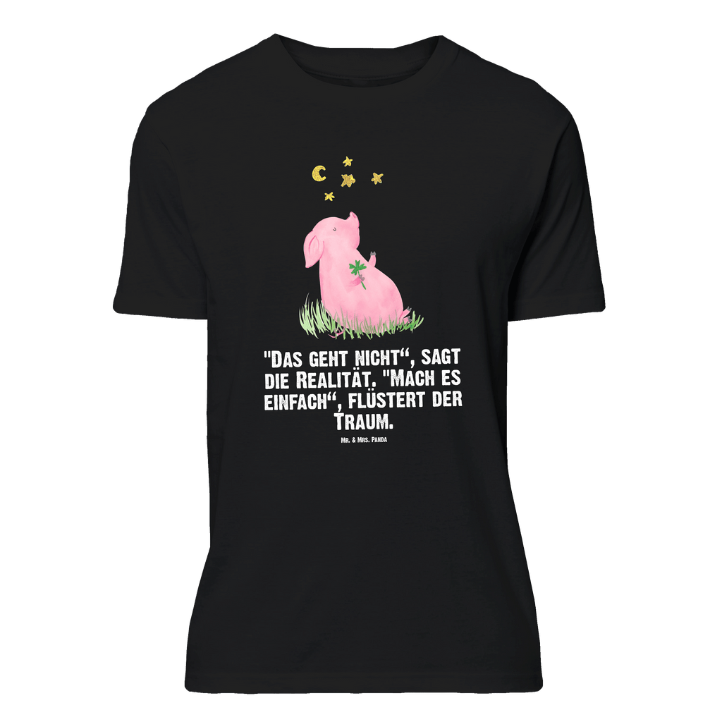 T-Shirt Standard Glücksschwein T-Shirt, Shirt, Tshirt, Lustiges T-Shirt, T-Shirt mit Spruch, Party, Junggesellenabschied, Jubiläum, Geburstag, Herrn, Damen, Männer, Frauen, Schlafshirt, Nachthemd, Sprüche, Tiermotive, Gute Laune, lustige Sprüche, Tiere, Glücksschwein. Glück, Schwein, Schweinchen, Sterne, Sernchen, Ziele, Träume, Motivation, Glücksbringer