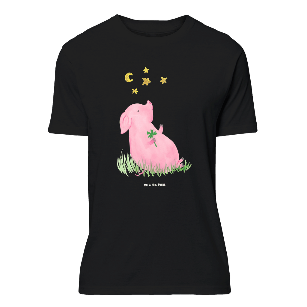 T-Shirt Standard Glücksschwein T-Shirt, Shirt, Tshirt, Lustiges T-Shirt, T-Shirt mit Spruch, Party, Junggesellenabschied, Jubiläum, Geburstag, Herrn, Damen, Männer, Frauen, Schlafshirt, Nachthemd, Sprüche, Tiermotive, Gute Laune, lustige Sprüche, Tiere, Glücksschwein. Glück, Schwein, Schweinchen, Sterne, Sernchen, Ziele, Träume, Motivation, Glücksbringer