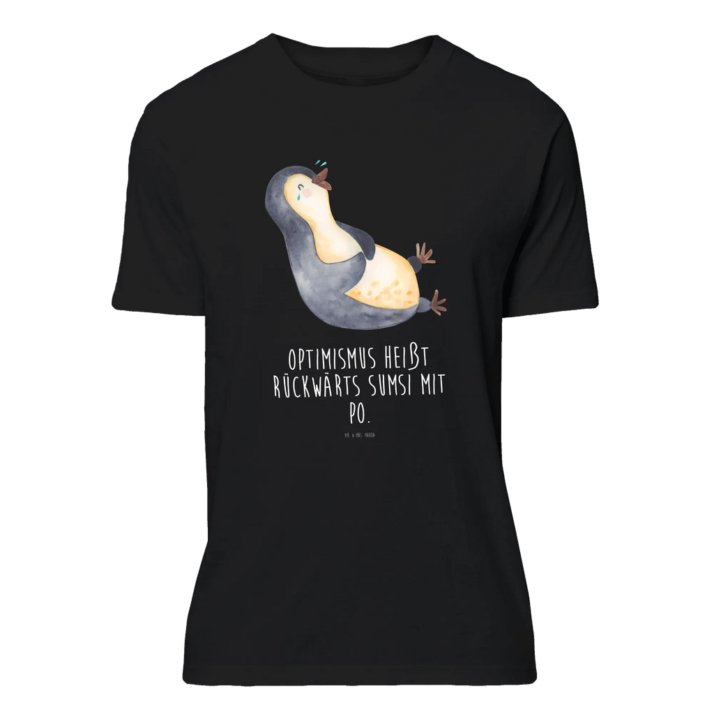 T-Shirt Standard Pinguin lachend T-Shirt, Shirt, Tshirt, Lustiges T-Shirt, T-Shirt mit Spruch, Party, Junggesellenabschied, Jubiläum, Geburstag, Herrn, Damen, Männer, Frauen, Schlafshirt, Nachthemd, Sprüche, Pinguin, Pinguine, lustiger Spruch, Optimismus, Fröhlich, Lachen, Humor, Fröhlichkeit