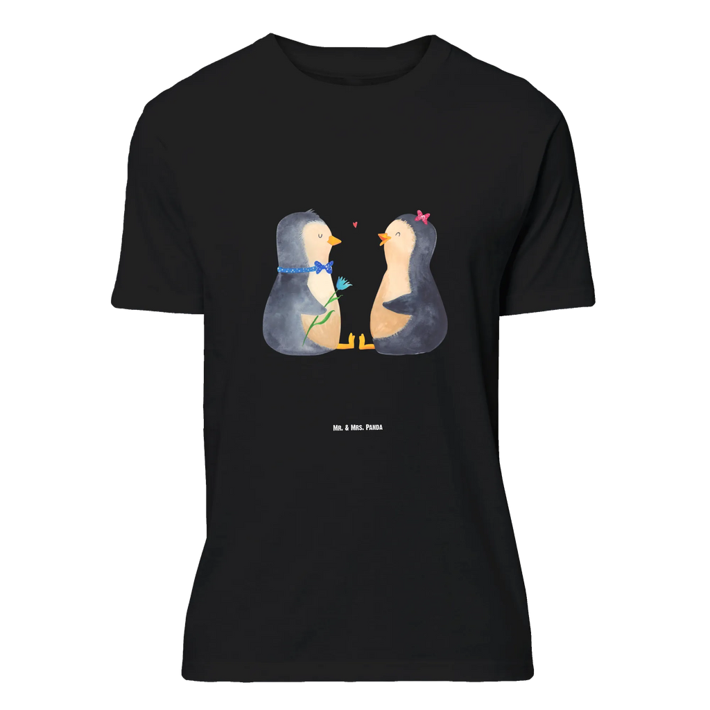 T-Shirt Standard Pinguin Pärchen T-Shirt, Shirt, Tshirt, Lustiges T-Shirt, T-Shirt mit Spruch, Party, Junggesellenabschied, Jubiläum, Geburstag, Herrn, Damen, Männer, Frauen, Schlafshirt, Nachthemd, Sprüche, Pinguin, Pinguine, Liebe, Liebespaar, Liebesbeweis, Liebesgeschenk, Verlobung, Jahrestag, Hochzeitstag, Hochzeit, Hochzeitsgeschenk, große Liebe, Traumpaar