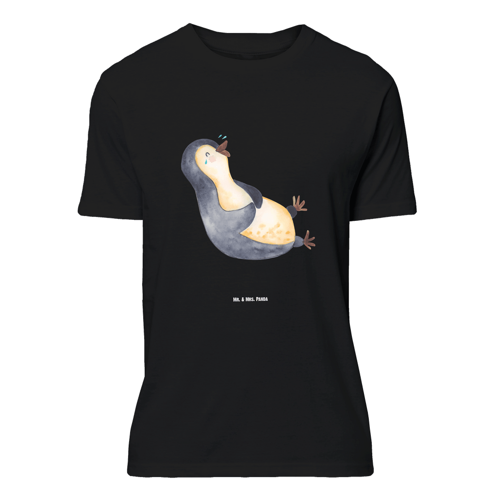 T-Shirt Standard Pinguin lachend T-Shirt, Shirt, Tshirt, Lustiges T-Shirt, T-Shirt mit Spruch, Party, Junggesellenabschied, Jubiläum, Geburstag, Herrn, Damen, Männer, Frauen, Schlafshirt, Nachthemd, Sprüche, Pinguin, Pinguine, lustiger Spruch, Optimismus, Fröhlich, Lachen, Humor, Fröhlichkeit