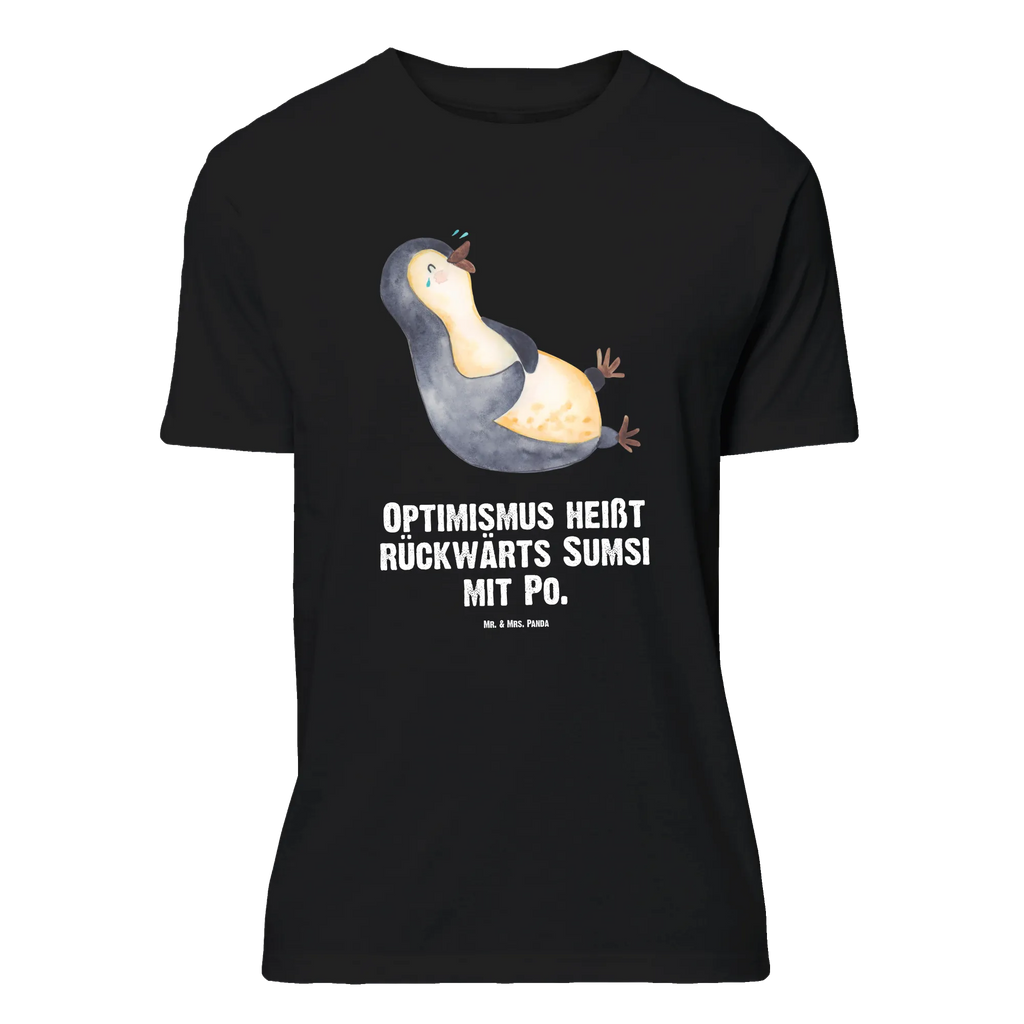 T-Shirt Standard Pinguin lachend T-Shirt, Shirt, Tshirt, Lustiges T-Shirt, T-Shirt mit Spruch, Party, Junggesellenabschied, Jubiläum, Geburstag, Herrn, Damen, Männer, Frauen, Schlafshirt, Nachthemd, Sprüche, Pinguin, Pinguine, lustiger Spruch, Optimismus, Fröhlich, Lachen, Humor, Fröhlichkeit