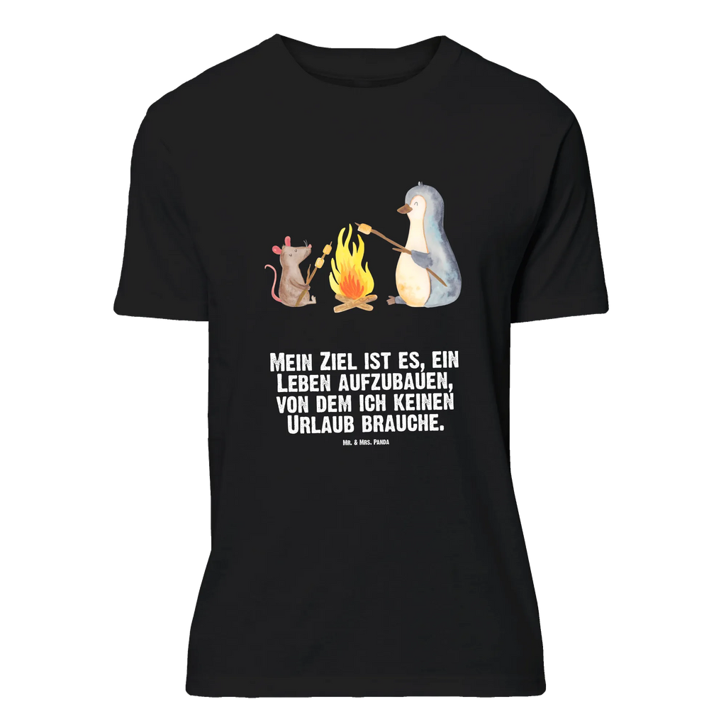 T-Shirt Standard Pinguin Lagerfeuer T-Shirt, Shirt, Tshirt, Lustiges T-Shirt, T-Shirt mit Spruch, Party, Junggesellenabschied, Jubiläum, Geburstag, Herrn, Damen, Männer, Frauen, Schlafshirt, Nachthemd, Sprüche, Pinguin, Maus, Pinguine, Lagerfeuer, Leben, Arbeit, Job, Motivation, Büro, Büroalltag, Lebensspruch, Lebensmotivation, Neustart, Liebe, grillen, Feuer, Marshmallows