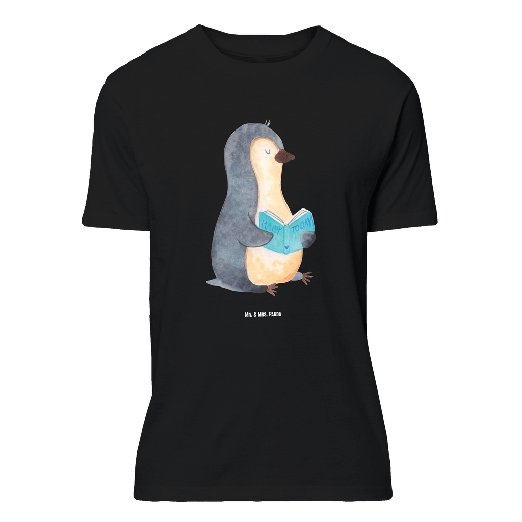 T-Shirt Standard Pinguin Buch T-Shirt, Shirt, Tshirt, Lustiges T-Shirt, T-Shirt mit Spruch, Party, Junggesellenabschied, Jubiläum, Geburstag, Herrn, Damen, Männer, Frauen, Schlafshirt, Nachthemd, Sprüche, Pinguin, Pinguine, Buch, Lesen, Bücherwurm, Nichtstun, Faulenzen, Ferien, Urlaub, Freizeit