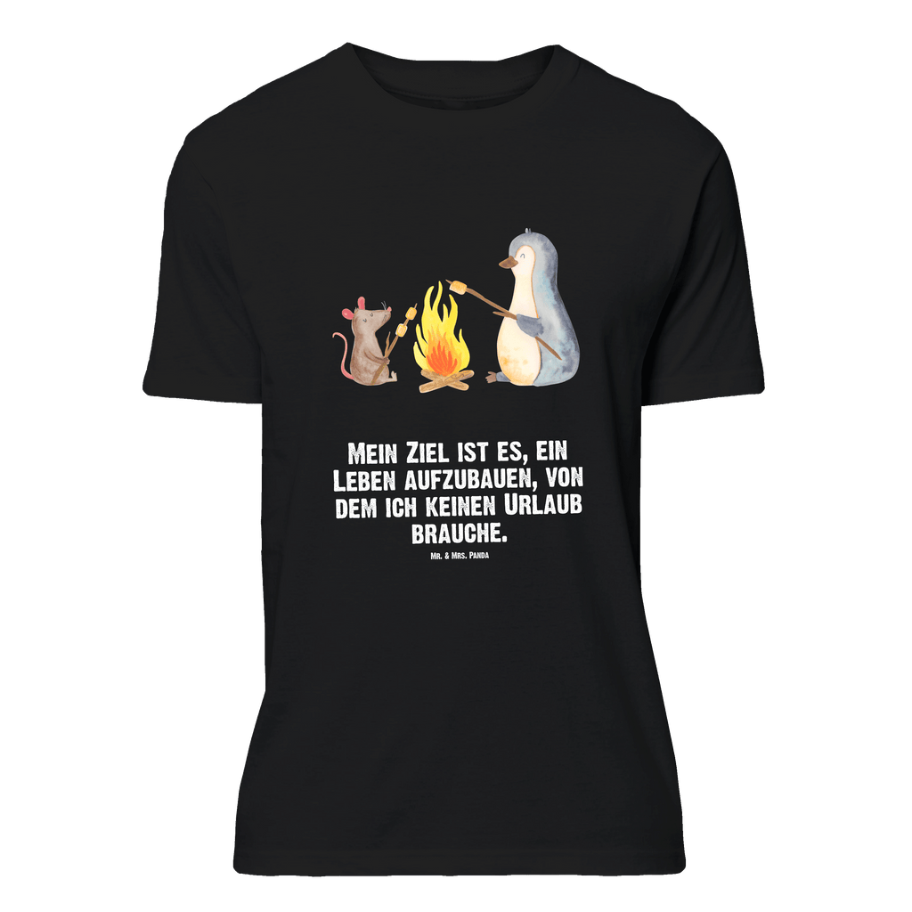 T-Shirt Standard Pinguin Lagerfeuer T-Shirt, Shirt, Tshirt, Lustiges T-Shirt, T-Shirt mit Spruch, Party, Junggesellenabschied, Jubiläum, Geburstag, Herrn, Damen, Männer, Frauen, Schlafshirt, Nachthemd, Sprüche, Pinguin, Maus, Pinguine, Lagerfeuer, Leben, Arbeit, Job, Motivation, Büro, Büroalltag, Lebensspruch, Lebensmotivation, Neustart, Liebe, grillen, Feuer, Marshmallows