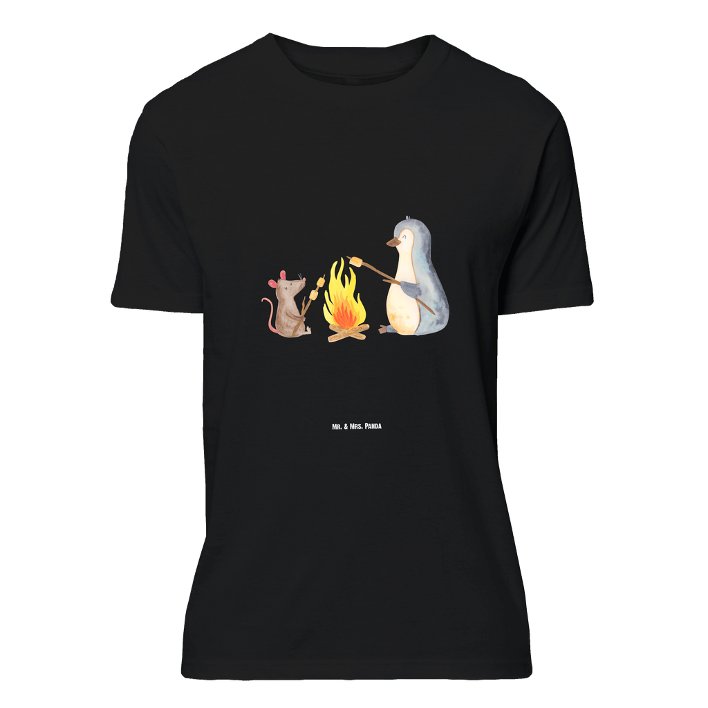 T-Shirt Standard Pinguin Lagerfeuer T-Shirt, Shirt, Tshirt, Lustiges T-Shirt, T-Shirt mit Spruch, Party, Junggesellenabschied, Jubiläum, Geburstag, Herrn, Damen, Männer, Frauen, Schlafshirt, Nachthemd, Sprüche, Pinguin, Maus, Pinguine, Lagerfeuer, Leben, Arbeit, Job, Motivation, Büro, Büroalltag, Lebensspruch, Lebensmotivation, Neustart, Liebe, grillen, Feuer, Marshmallows