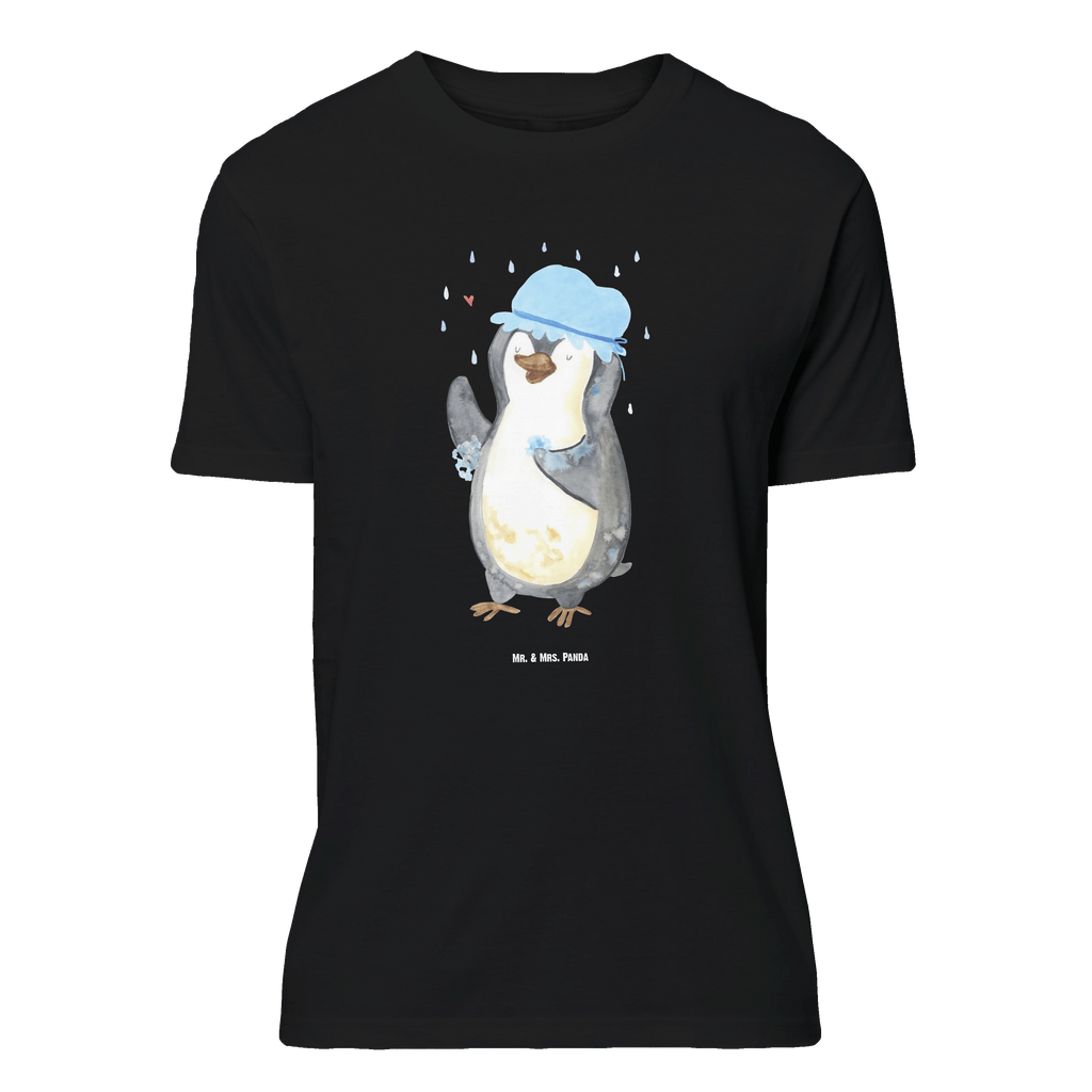 T-Shirt Standard Pinguin duscht T-Shirt, Shirt, Tshirt, Lustiges T-Shirt, T-Shirt mit Spruch, Party, Junggesellenabschied, Jubiläum, Geburstag, Herrn, Damen, Männer, Frauen, Schlafshirt, Nachthemd, Sprüche, Pinguin, Pinguine, Dusche, duschen, Lebensmotto, Motivation, Neustart, Neuanfang, glücklich sein