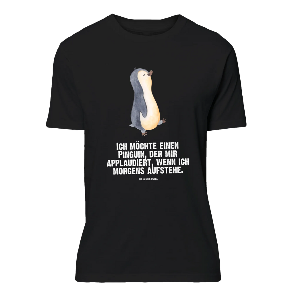 T-Shirt Standard Pinguin marschierend T-Shirt, Shirt, Tshirt, Lustiges T-Shirt, T-Shirt mit Spruch, Party, Junggesellenabschied, Jubiläum, Geburstag, Herrn, Damen, Männer, Frauen, Schlafshirt, Nachthemd, Sprüche, Pinguin, Pinguine, Frühaufsteher, Langschläfer, Bruder, Schwester, Familie