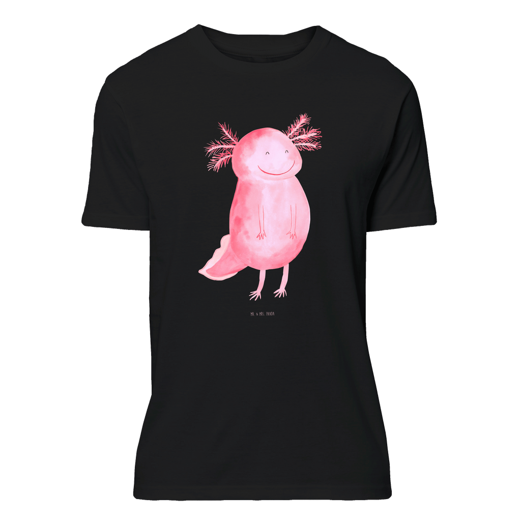 T-Shirt Standard Axolotl glücklich T-Shirt, Shirt, Tshirt, Lustiges T-Shirt, T-Shirt mit Spruch, Party, Junggesellenabschied, Jubiläum, Geburstag, Herrn, Damen, Männer, Frauen, Schlafshirt, Nachthemd, Sprüche, Axolotl, Molch, Axolot, Schwanzlurch, Lurch, Lurche, Motivation, gute Laune