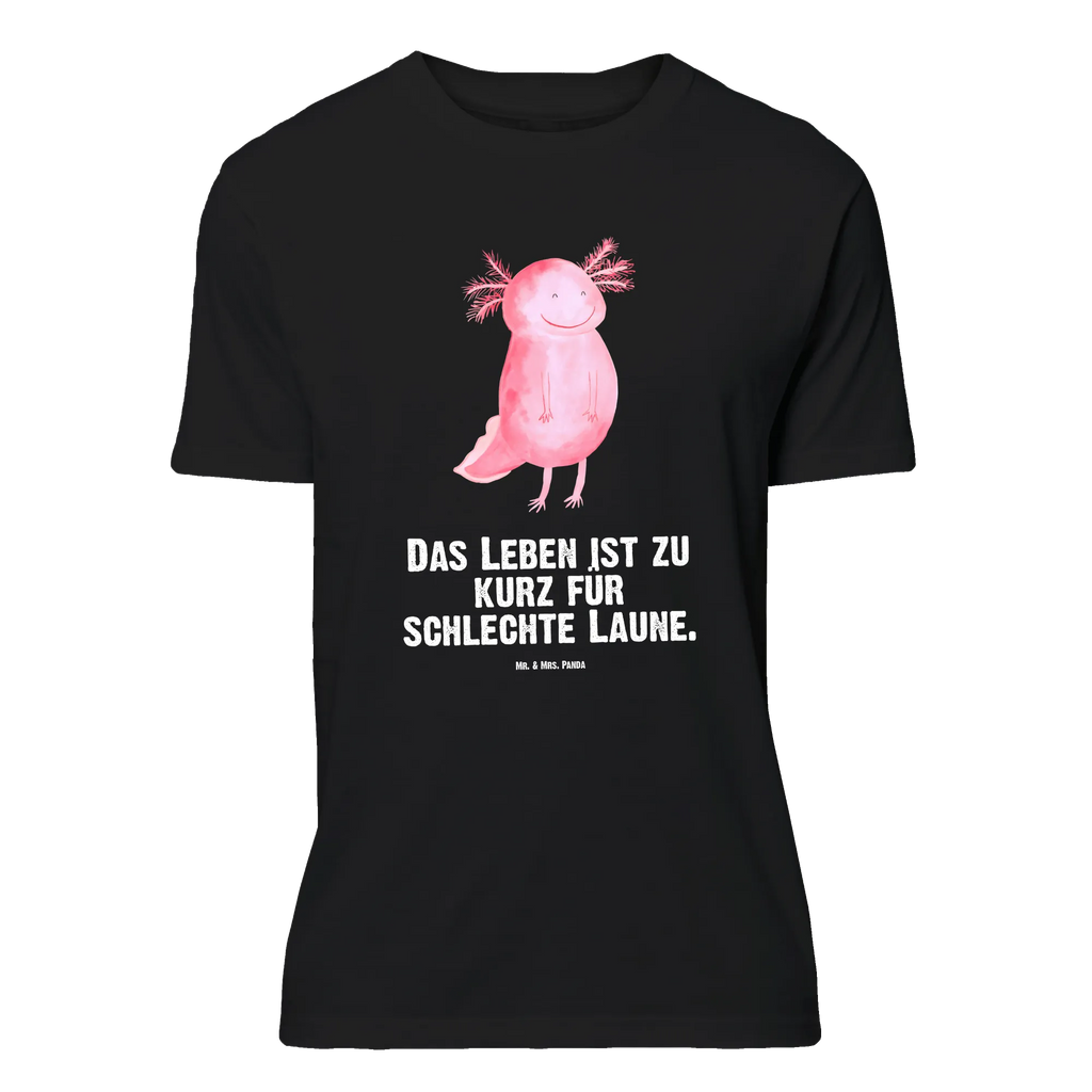 T-Shirt Standard Axolotl glücklich T-Shirt, Shirt, Tshirt, Lustiges T-Shirt, T-Shirt mit Spruch, Party, Junggesellenabschied, Jubiläum, Geburstag, Herrn, Damen, Männer, Frauen, Schlafshirt, Nachthemd, Sprüche, Axolotl, Molch, Axolot, Schwanzlurch, Lurch, Lurche, Motivation, gute Laune