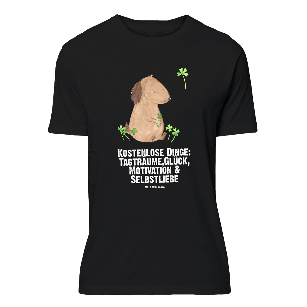 T-Shirt Standard Hund Kleeblatt T-Shirt, Shirt, Tshirt, Lustiges T-Shirt, T-Shirt mit Spruch, Party, Junggesellenabschied, Jubiläum, Geburstag, Herrn, Damen, Männer, Frauen, Schlafshirt, Nachthemd, Sprüche, Hund, Hundemotiv, Haustier, Hunderasse, Tierliebhaber, Hundebesitzer, Kleeblatt, Glück, Tagträume, Motivation, Neuanfang, Geschenk, Glücksbringer, Selbstliebe, Achtsamkeit