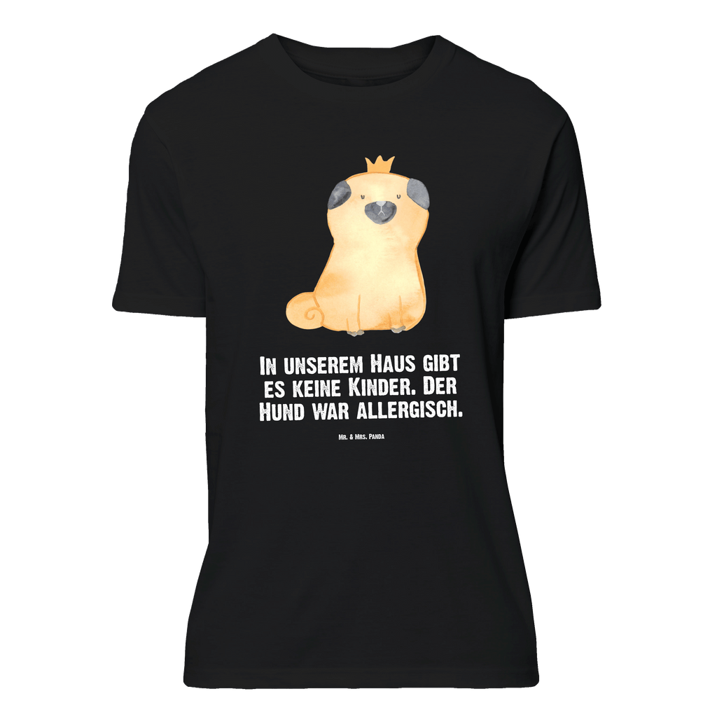 T-Shirt Standard Mops Krone T-Shirt, Shirt, Tshirt, Lustiges T-Shirt, T-Shirt mit Spruch, Party, Junggesellenabschied, Jubiläum, Geburstag, Herrn, Damen, Männer, Frauen, Schlafshirt, Nachthemd, Sprüche, Hund, Hundemotiv, Haustier, Hunderasse, Tierliebhaber, Hundebesitzer, Mops, allergisch, kinderlos, Hausregel, Hundebesitzer. Spruch, lustig