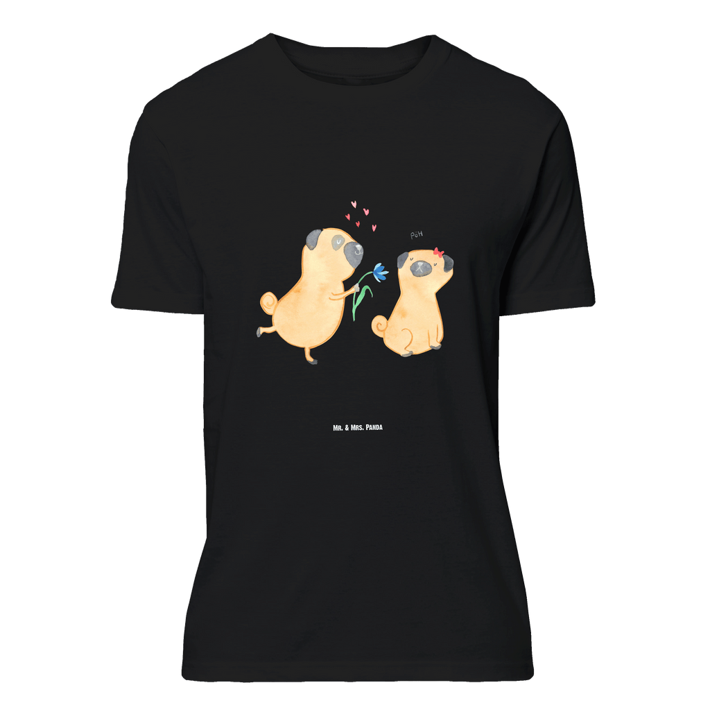 T-Shirt Standard Mops Verliebt T-Shirt, Shirt, Tshirt, Lustiges T-Shirt, T-Shirt mit Spruch, Party, Junggesellenabschied, Jubiläum, Geburstag, Herrn, Damen, Männer, Frauen, Schlafshirt, Nachthemd, Sprüche, Hund, Hundemotiv, Haustier, Hunderasse, Tierliebhaber, Hundebesitzer, Mops, Möpse, Hundeliebe, verliebt, Liebe, Liebesspruch. Verlobt, Geschenk Freund, Partner