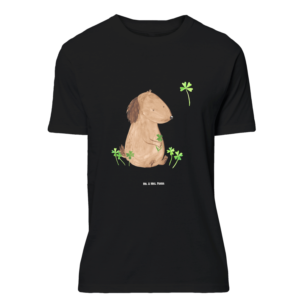 T-Shirt Standard Hund Kleeblatt T-Shirt, Shirt, Tshirt, Lustiges T-Shirt, T-Shirt mit Spruch, Party, Junggesellenabschied, Jubiläum, Geburstag, Herrn, Damen, Männer, Frauen, Schlafshirt, Nachthemd, Sprüche, Hund, Hundemotiv, Haustier, Hunderasse, Tierliebhaber, Hundebesitzer, Kleeblatt, Glück, Tagträume, Motivation, Neuanfang, Geschenk, Glücksbringer, Selbstliebe, Achtsamkeit