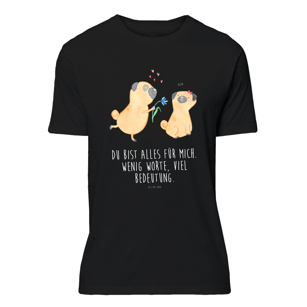 T-Shirt Standard Mops Verliebt T-Shirt, Shirt, Tshirt, Lustiges T-Shirt, T-Shirt mit Spruch, Party, Junggesellenabschied, Jubiläum, Geburstag, Herrn, Damen, Männer, Frauen, Schlafshirt, Nachthemd, Sprüche, Hund, Hundemotiv, Haustier, Hunderasse, Tierliebhaber, Hundebesitzer, Mops, Möpse, Hundeliebe, verliebt, Liebe, Liebesspruch. Verlobt, Geschenk Freund, Partner