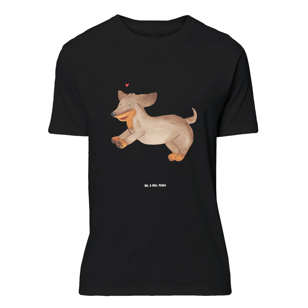 T-Shirt Standard Hund Dackel fröhlich T-Shirt, Shirt, Tshirt, Lustiges T-Shirt, T-Shirt mit Spruch, Party, Junggesellenabschied, Jubiläum, Geburstag, Herrn, Damen, Männer, Frauen, Schlafshirt, Nachthemd, Sprüche, Hund, Hundemotiv, Haustier, Hunderasse, Tierliebhaber, Hundebesitzer, Hunde, Dackel, Dachshund, happy dog