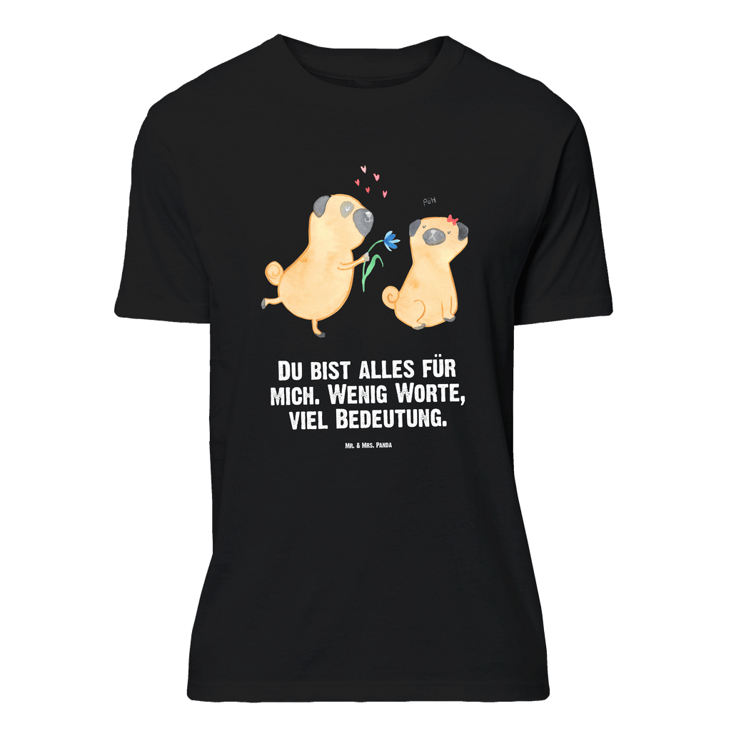 T-Shirt Standard Mops Verliebt T-Shirt, Shirt, Tshirt, Lustiges T-Shirt, T-Shirt mit Spruch, Party, Junggesellenabschied, Jubiläum, Geburstag, Herrn, Damen, Männer, Frauen, Schlafshirt, Nachthemd, Sprüche, Hund, Hundemotiv, Haustier, Hunderasse, Tierliebhaber, Hundebesitzer, Mops, Möpse, Hundeliebe, verliebt, Liebe, Liebesspruch. Verlobt, Geschenk Freund, Partner