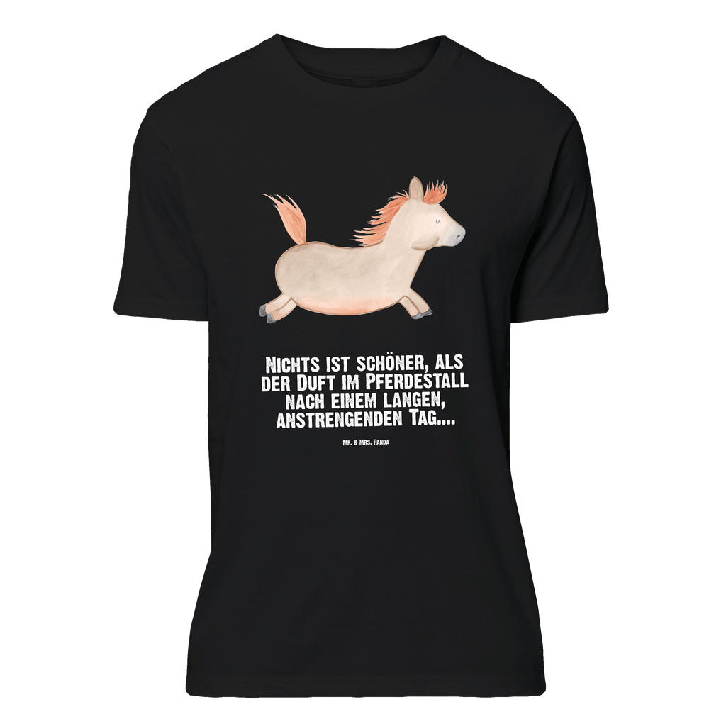 T-Shirt Standard Pferd springt T-Shirt, Shirt, Tshirt, Lustiges T-Shirt, T-Shirt mit Spruch, Party, Junggesellenabschied, Jubiläum, Geburstag, Herrn, Damen, Männer, Frauen, Schlafshirt, Nachthemd, Sprüche, Bauernhof, Hoftiere, Landwirt, Landwirtin, Pferd, Pony, Pferde, Stall, Pferdestall, ausreiten, reiten, Pferdebesitzer