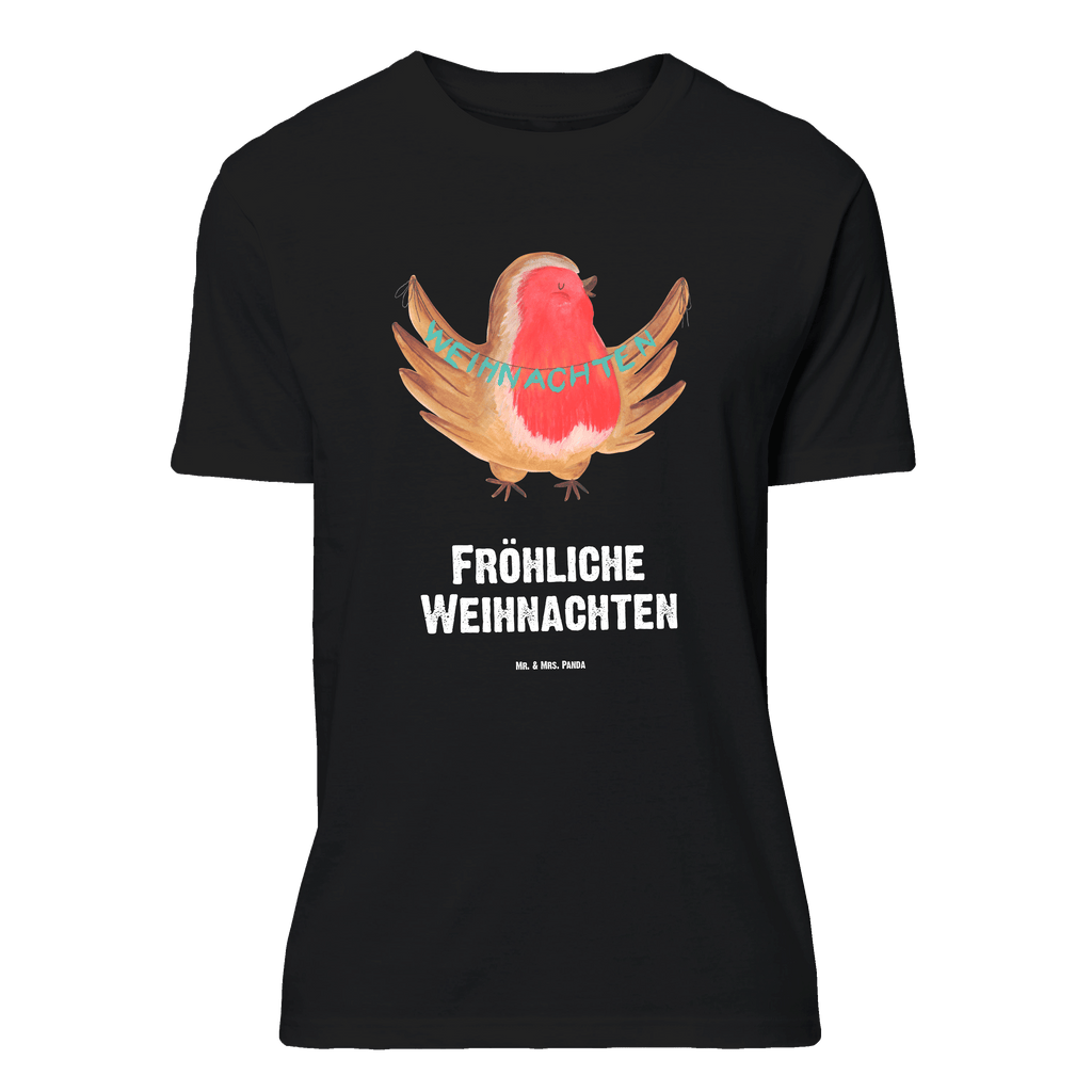 T-Shirt Standard Rotkehlchen Weihnachten T-Shirt, Shirt, Tshirt, Lustiges T-Shirt, T-Shirt mit Spruch, Party, Junggesellenabschied, Jubiläum, Geburstag, Herrn, Damen, Männer, Frauen, Schlafshirt, Nachthemd, Sprüche, Winter, Weihnachten, Weihnachtsdeko, Nikolaus, Advent, Heiligabend, Wintermotiv, Frohe Weihnachten, Weihnachtsmotiv, Weihnachtsgruß, Vogel, xmas