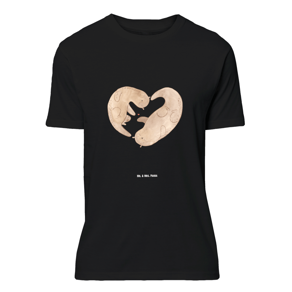 T-Shirt Standard Otter Herz T-Shirt, Shirt, Tshirt, Lustiges T-Shirt, T-Shirt mit Spruch, Party, Junggesellenabschied, Jubiläum, Geburstag, Herrn, Damen, Männer, Frauen, Schlafshirt, Nachthemd, Sprüche, Otter, Fischotter, Seeotter, Liebe, Herz, Liebesbeweis, Liebesgeschenk, Bessere Hälfte, Love you, Jahrestag, Hochzeitstag, Verlobung, gemeinsames Leben