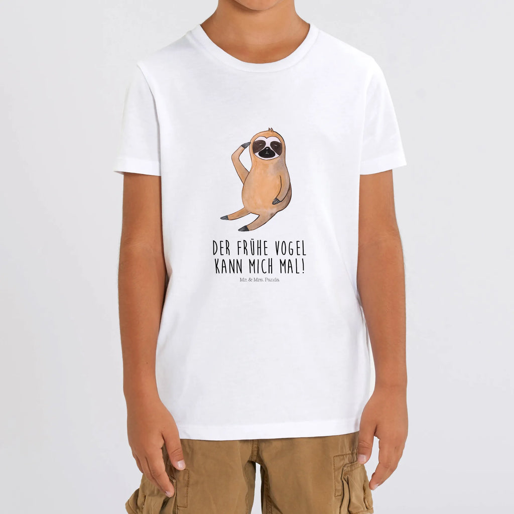 Organic Kinder T-Shirt Faultier Vogel zeigen Kinder T-Shirt, Kinder T-Shirt Mädchen, Kinder T-Shirt Jungen, Faultier, Faultier Geschenk, Faultier Deko, Faultiere, faul, Lieblingstier, Spinner, früher Vogel, der frühe Vogel, Frühaufsteher, Morgenmuffel, Vogel, Faultierwelt