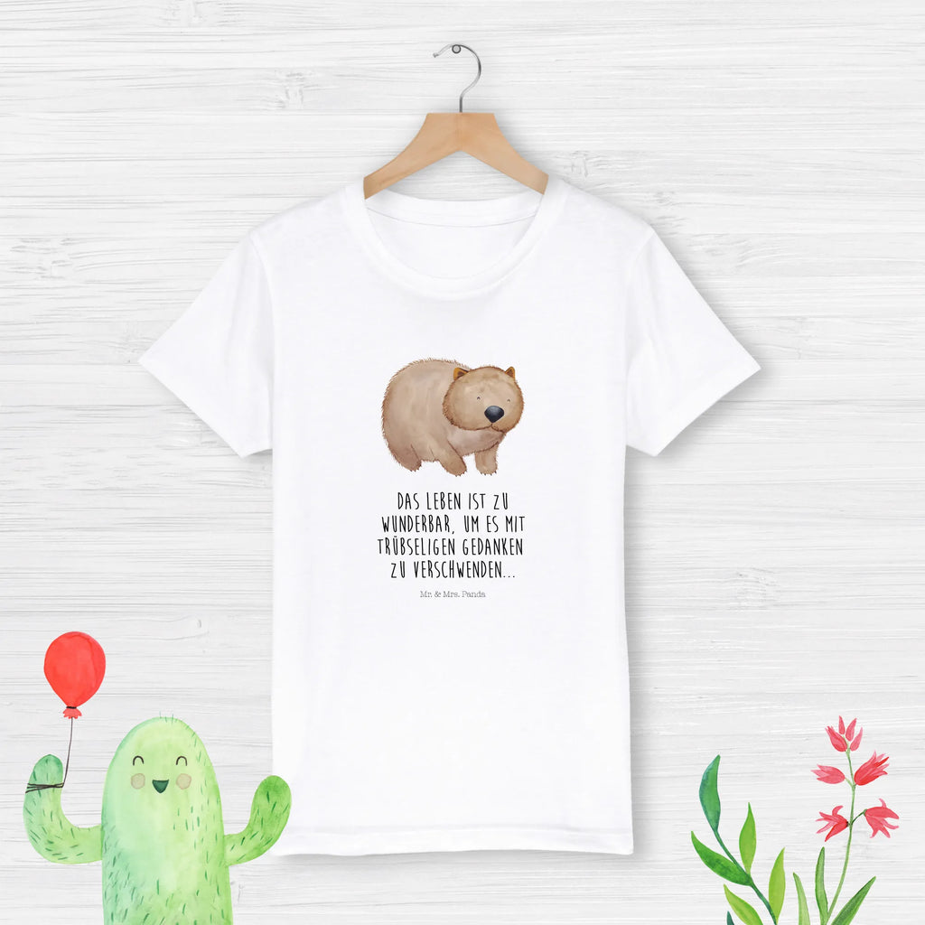 Organic Kinder T-Shirt Wombat Kinder T-Shirt, Kinder T-Shirt Mädchen, Kinder T-Shirt Jungen, Tiermotive, Gute Laune, lustige Sprüche, Tiere, Wombat, Das Leben ist schön, Motivation, Spruch, Australien