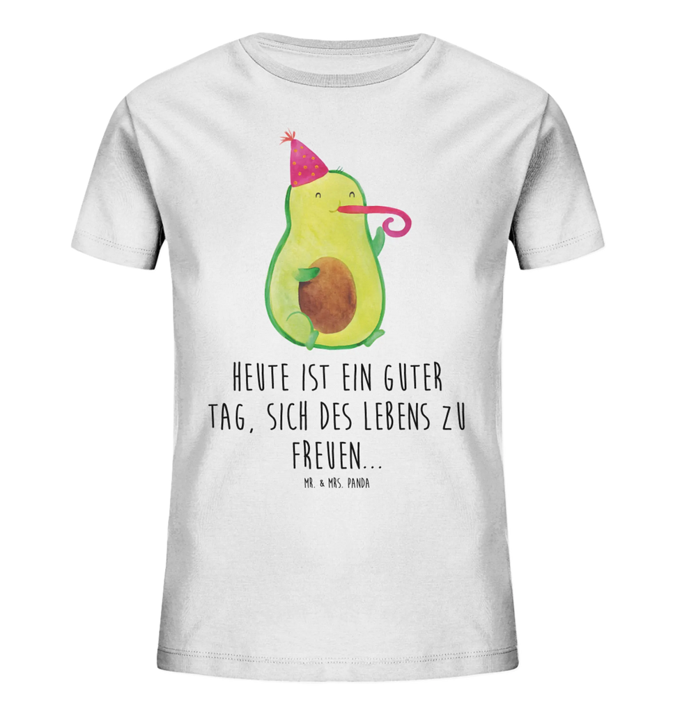 Organic Kinder T-Shirt Avocado Feier Kinder T-Shirt, Kinder T-Shirt Mädchen, Kinder T-Shirt Jungen, Avocado, Veggie, Vegan, Gesund, Party, Feierlichkeit, Feier, Fete, Geburtstag, Gute Laune, Tröte