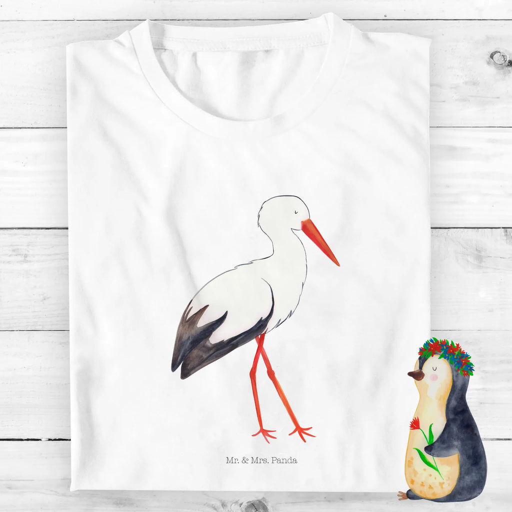 Organic Kinder T-Shirt Storch Kinder T-Shirt, Kinder T-Shirt Mädchen, Kinder T-Shirt Jungen, Tiermotive, Gute Laune, lustige Sprüche, Tiere, Storch, Störche, Schwangerschaft, Geburt, Mutter, Mütter, Mutter werden, Schwanger, Babybauch, Baby