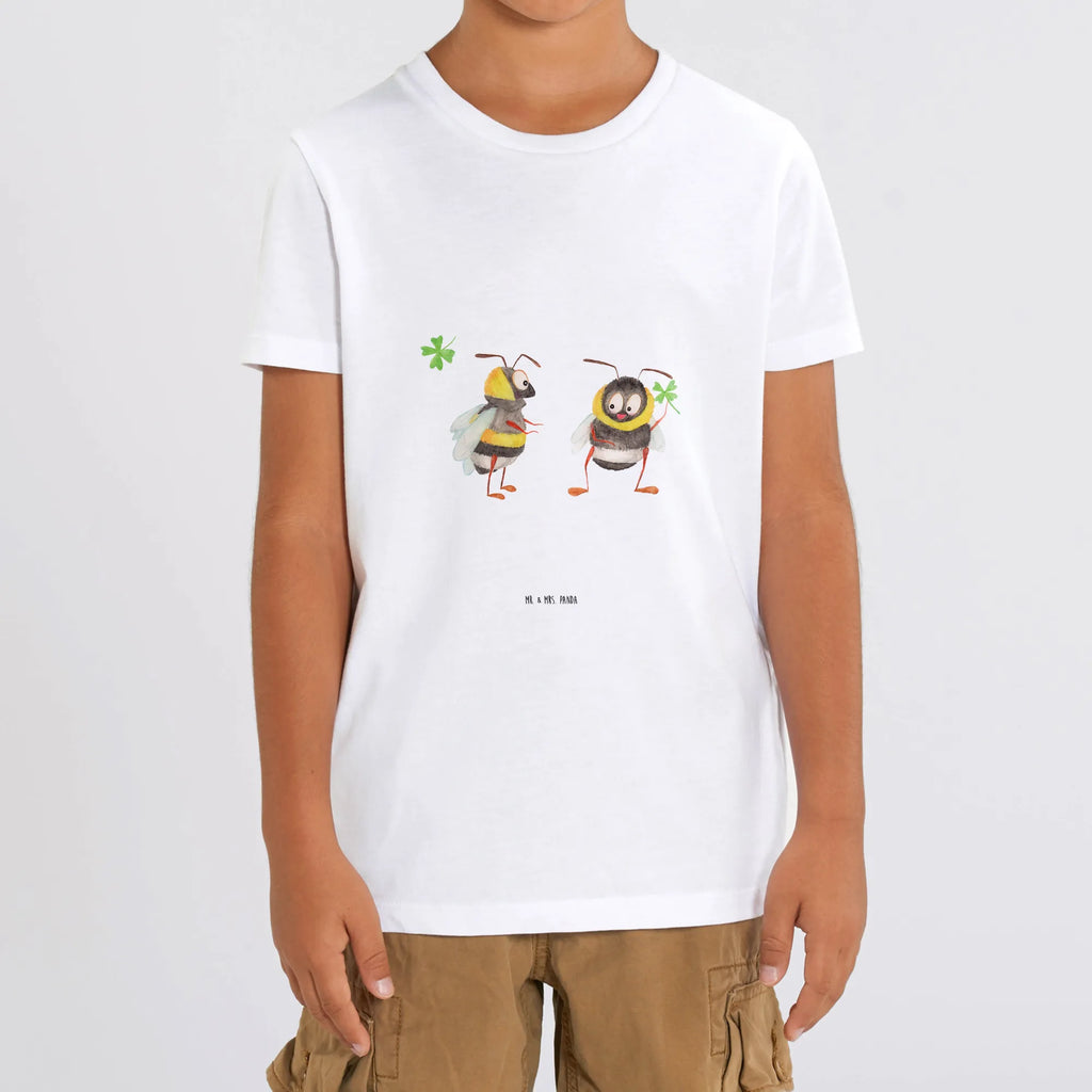 Organic Kinder T-Shirt Hummeln Kleeblatt Kinder T-Shirt, Kinder T-Shirt Mädchen, Kinder T-Shirt Jungen, Tiermotive, Gute Laune, lustige Sprüche, Tiere, Hummel, Biene, Spruch positiv, Biene Deko, Spruch schön, glücklich sein, glücklich werden, Spruch fröhlich