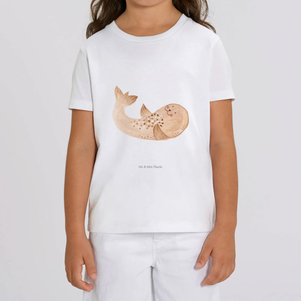 Organic Kinder T-Shirt Robbe Liegen Kinder T-Shirt, Kinder T-Shirt Mädchen, Kinder T-Shirt Jungen, Tiermotive, Gute Laune, lustige Sprüche, Tiere, Robbe, Robben, Seehund, Strand, Meerestier, Ostsee, Nordsee, Lachen, Freude