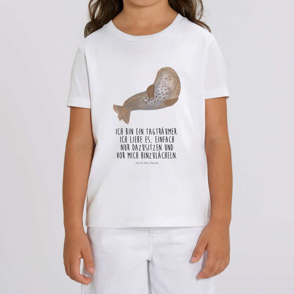 Organic Kinder T-Shirt Robbe Lachen Kinder T-Shirt, Kinder T-Shirt Mädchen, Kinder T-Shirt Jungen, Tiermotive, Gute Laune, lustige Sprüche, Tiere, Robbe, Robben, Seehund, Strand, Meerestier, Ostsee, Nordsee