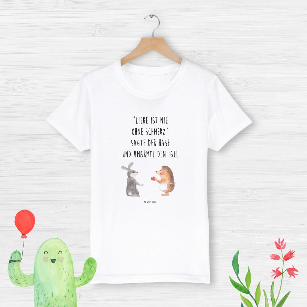 Organic Kinder T-Shirt Hase Igel Kinder T-Shirt, Kinder T-Shirt Mädchen, Kinder T-Shirt Jungen, Tiermotive, Gute Laune, lustige Sprüche, Tiere, Igel und Hase, Igel, Hase, Liebe Spruch, Liebeskummer Geschenk, Herzschmerz, Trösten, Trennungsschmerz, Spruch romantisch